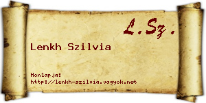 Lenkh Szilvia névjegykártya