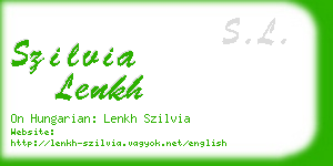szilvia lenkh business card